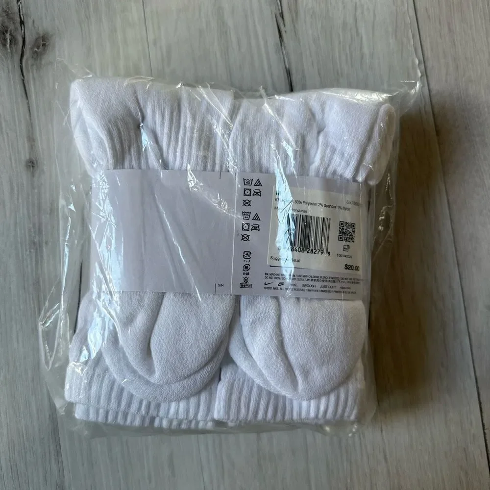 Nike Everyday Plus 6-pk Dri-FIT Cushion Crew Training Socks‎ (M6-8 W6-10) NWT